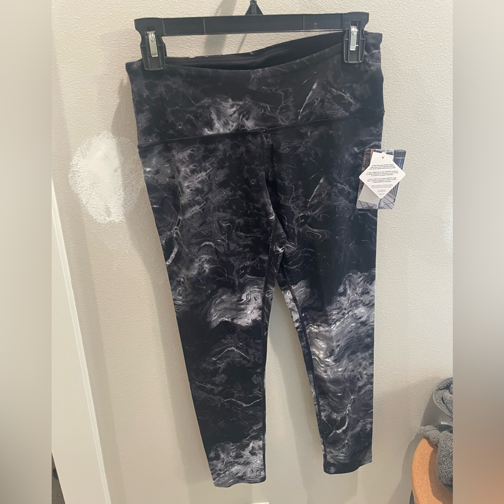 Tuff Athletics Black and Gray Leggings Performance Fit
